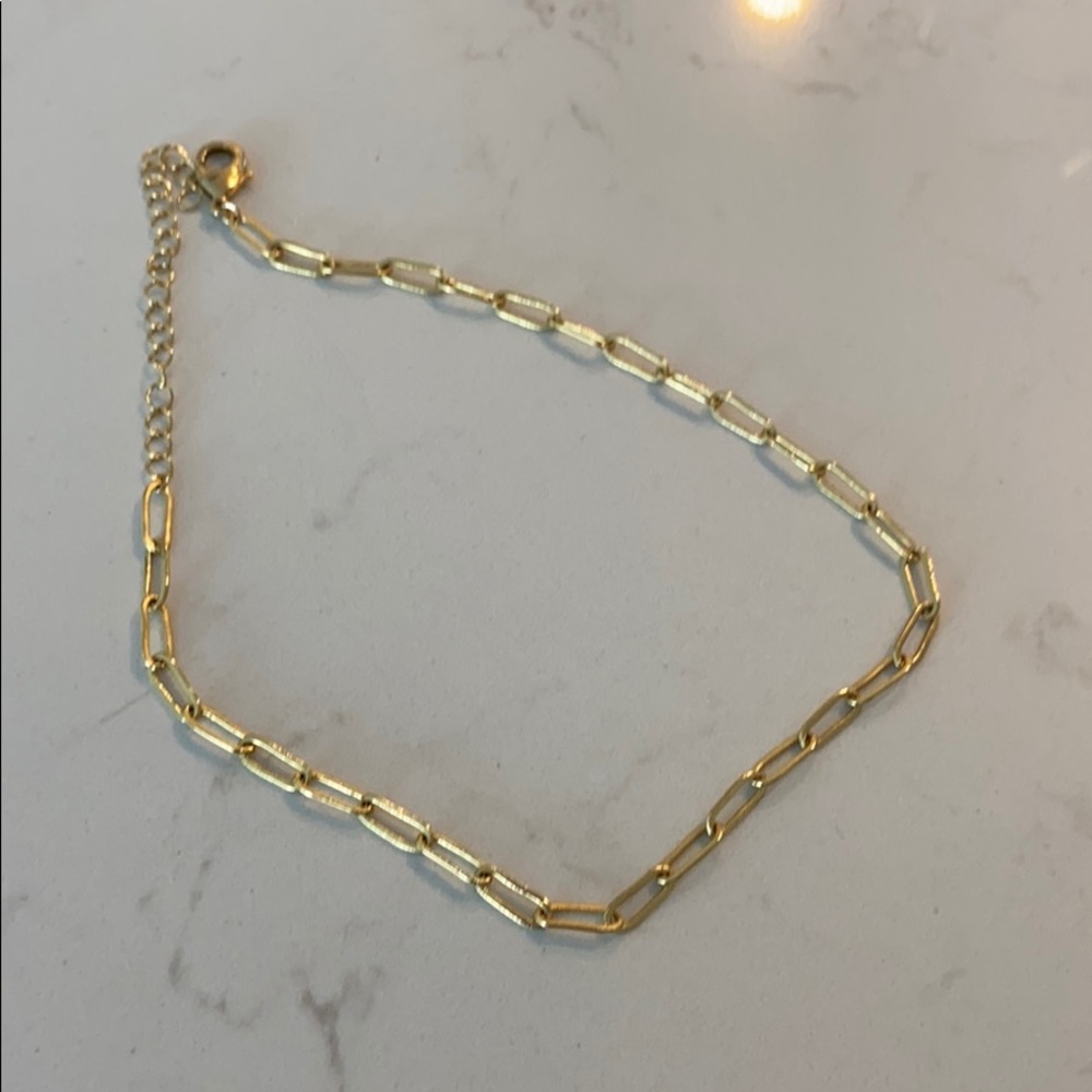 Gold plated choker - 15 inch adjustable